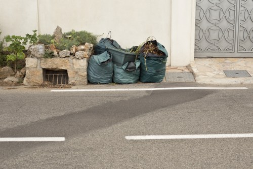 Professional house clearance team in action