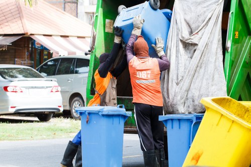 Professional flat clearance team in action